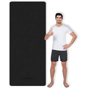 CAMBIVO Yoga Mat for Men and Women, Extra Long and Wide (84'' x 32'' x 1/4 inch) TPE Workout Mat, Large Exercise Fitness Mat for Yoga, Pilates, Workout, Non Slip