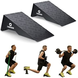 Squat Wedge for Weightlifting, Squat Ramp Wedge for Heel Elevated Squats and Calf Raises, Squat Platform for Lower Body Strength, Heavy-Duty Anti-Split Squat Wedge Block for Calf Stretching