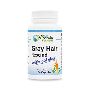 DR Vitamin Solutions Gray Hair Rescind Makes Gray Hair Go Away, 4 Pack, 240 Capsules, Catalase, Saw Palmetto, More - Helps Stop, Prevent Gray Hair, Restores Natural Color, Promotes Thicker, Healthier Hair