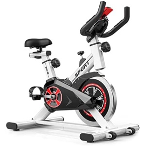 ZJDU Upright Stationary Exercise Bike,Resistance Cardio Workout Bicycle,with Adjustable Resistance LCD Monitor Phone Holder, Indoor Fitness Cycling Bicycle