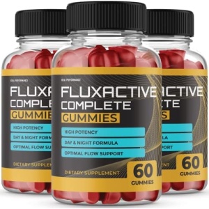 (3 Pack) Fluxactive Complete Gummies Flux Active Complete Max Strength New Ingredients (180 Gummies)