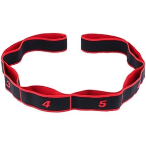 JYDBRT Yoga Pull Strap Belt PolyesterLatex Elastic Stretching Band Loop Yoga Pilates Gym Fitness Exercise Resistance Bands (Color : Red, Size : One Size)