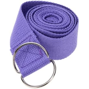 MUNE Stretching Yoga Strap / Stretch Band for Yoga Pilates Exercise 6 Ft - Durable Yoga Belt with Safe Adjustable D Ring Buckle for Daily Stretching, Physical Therapy, Fitness, Restorative Practice - Lavender Color