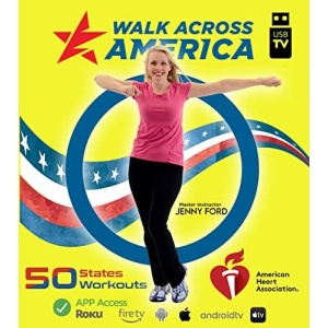 Freedom Fit Inc Walk Across America Walking Workout Program with Master Instructor Jenny Ford 50 States | 50 Workouts USB HD