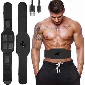 Kirlor Muscle Toner ABS Training Workout Belt Body Abdominal Toning Gear Waist Trimmer Ab Workouts Intelligent Portable Fitness Apparatus for Men Women Abdomen/Arm/Leg Home Office Exercise