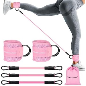 RENRANRING Ankle Resistance Bands with Cuffs, Ankle Bands for Working Out, Ankle Resistance Band, Glutes Workout Equipment, Butt Exercise Equipment for Women Legs and Glutes