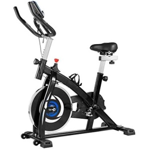 XXXDXDP Exercise Bike with Accessories and Tools Adjustable Belt Drive Sport Exercise Bike with Digital Monitor